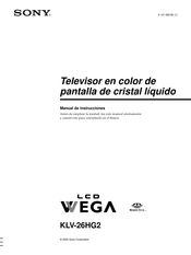 Sony WEGA KLV-26HG2 Manual De Instrucciones