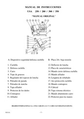 BRAHER USA 350 Manual De Instrucciones