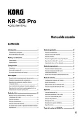 Korg KR-55 Pro Manual De Usuario