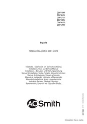A.O. Smith COF 455 Manual De Instalación, Usuario Y Servicio