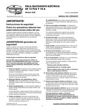 SNOWJOE Plus 323E Manual Del Operador