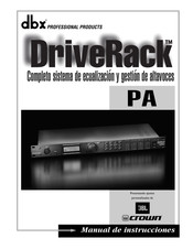 dbx DriveRack PA Manual De Instrucciones