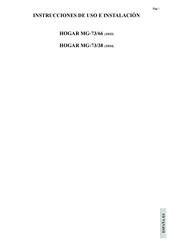 Hegrom HOGAR MG-73/38 Instrucciones De Uso E Instalación