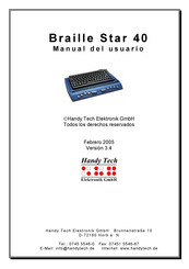 Handy Tech Braille Star 40 Manual Del Usuario