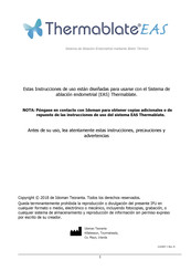 Idoman Teoranta Thermablate EAS Instrucciones De Uso