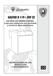 Lamborghini Caloreclima GASTER N 289 2S Instrucciones De Uso