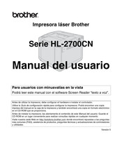 Brother HL-2700CN Serie Manual Del Usuario