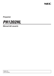 NEC PH1202HL Manual Del Usuario