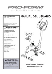 Pro-Form PFIVEX5703.1 Manual Del Usuario