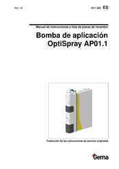Gema OptiSpray AP01.1 Manual De Instrucciones Y Lista De Piezas De Recambio