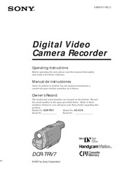 Sony DCR-TRV7 Manual De Instrucciones