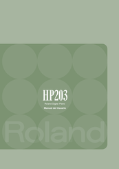 Roland HP203 Manual Del Usuario