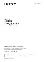 Sony VPL-MX20 Manual De Instrucciones