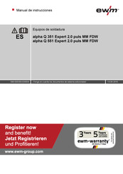 EWM alpha Q 551 Expert 2.0 puls MM FDW Manual De Instrucciones