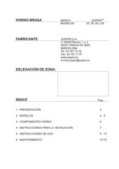 Josper 45 Instrucciones De Uso