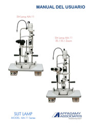 APPASAMY ASSOCIATES Slit Lamp AIA-11 Manual Del Usuario