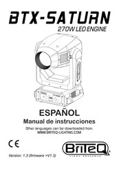 Briteq BTX-SATURN Manual De Instrucciones