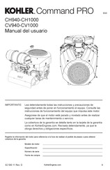 Kohler Command PRO CV940 Manual Del Usuario