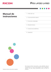 Ricoh Pro L4130 Manual De Instrucciones