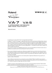 Roland VA-7 Manual Del Usuario