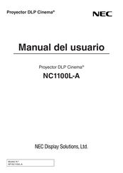 NEC NC1100L-A Manual Del Usuario