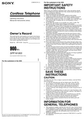 Sony SPP-N1003 Manual De Instrucciones