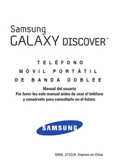 Samsung GALAXY DISCOVER Manual Del Usuario