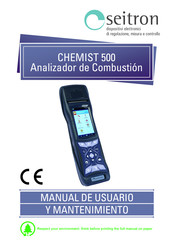 Seitron CHEMIST 500 Manual De Usuario Y Mantenimiento