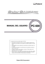 Roland ColorCamm PRO LG PC-600 Manual Del Usuario