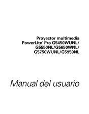 Epson PowerLite Pro G5750WUNL Manual Del Usuario