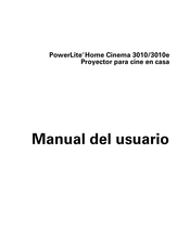 Epson PowerLite Home Cinema 3010 Manual Del Usuario