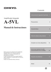 Onkyo A-5VL Manual De Instrucciones