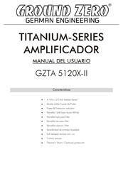 Ground Zero TITANIUM GZTA 5120X-II Manual Del Usuario