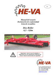 HE-VA Disc-Roller 6,3m Manual Del Usuario