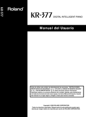 Roland KR-377 Manual Del Usuario