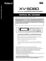 Roland XV-5080 Manual Del Usuario