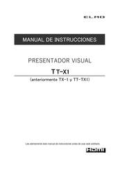 Elmo TT-X1 Manual De Instrucciones