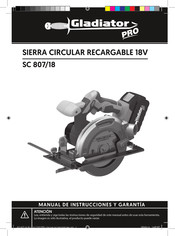 Gladiator PRO SC 807/18 Manual De Instrucciones