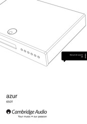 Cambridge Audio azur 650T Manual Del Usuario