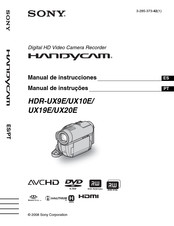 Sony HANDYCAM HDR-UX9E Manual De Instrucciones