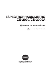 Konica Minolta CS-2000A Manual De Instrucciones