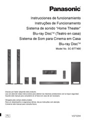 Panasonic Blu-ray Disc SC-BTT490 Instrucciones De Funcionamiento