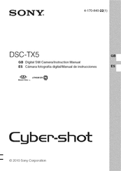 Sony Cyber-shot DSC-TX5 Manual De Instrucciones