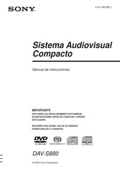 Sony DAV-S880 Manual De Instrucciones