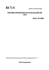 Toa VX-2000 Serie Manual De Instrucciones