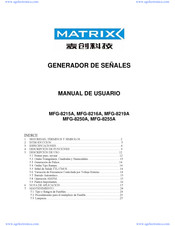 AG Electronica MATRIX MFG-8215A Manual De Usuario