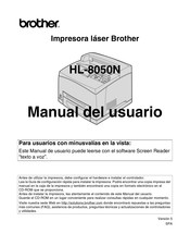 Brother HL8050N Manual Del Usuario