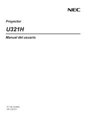 NEC U321H Manual Del Usuario