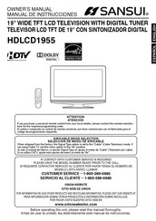 Orion Sales SANSUI HDLCD1955 Manual De Instrucciones