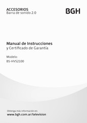 BGH BS-HVS2100 Manual De Instrucciones